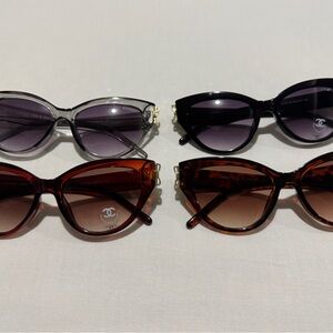 4x Chanel vintage style Cat-Eye Sunglasses! High Quality Frames *FREE SHIPPING!*